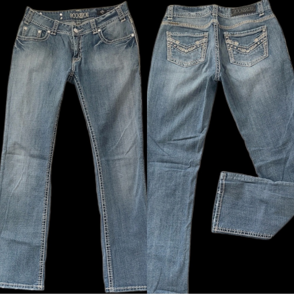 Rock & Roll Cowgirl Blue Boot Cut Jeans